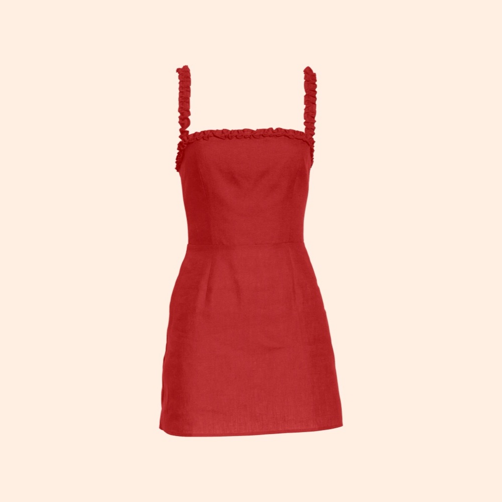 Reformation Janie Dress (Rhubarb)